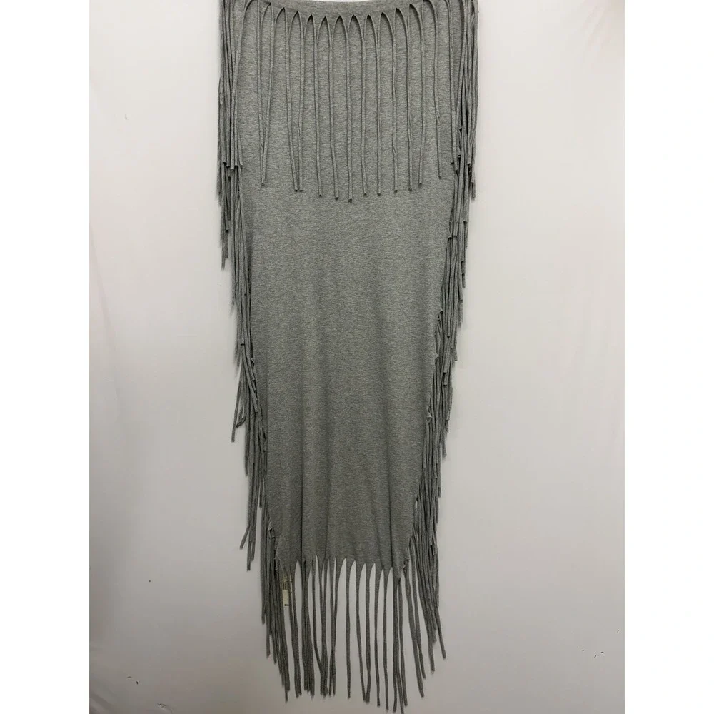 Michael Michael Kors 100% Cotton Scarf With Fringes Heather Gray NWT $69.50